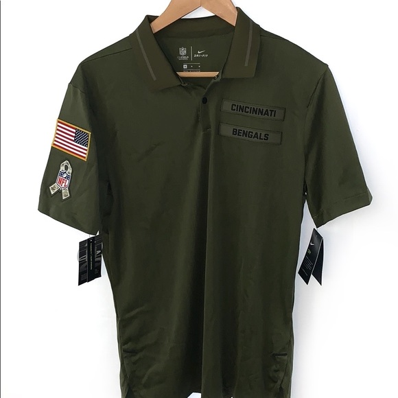 Nike Other - Nike Dri-Fit Bengals salute to service Polo NWT